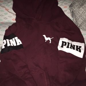 maroon hoodie